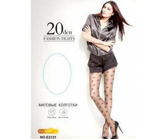 Матовые колготки с надписями в стиле Chanel 20Den