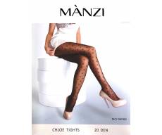 MANZI 20 Den непрозрачные  белые колготки с рисунком