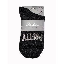 FASHION / однотонные носки с люрексом
